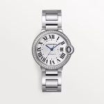 Cartier Ballon Bleu Bleu Silver Diamond 36mm W4BB0024
