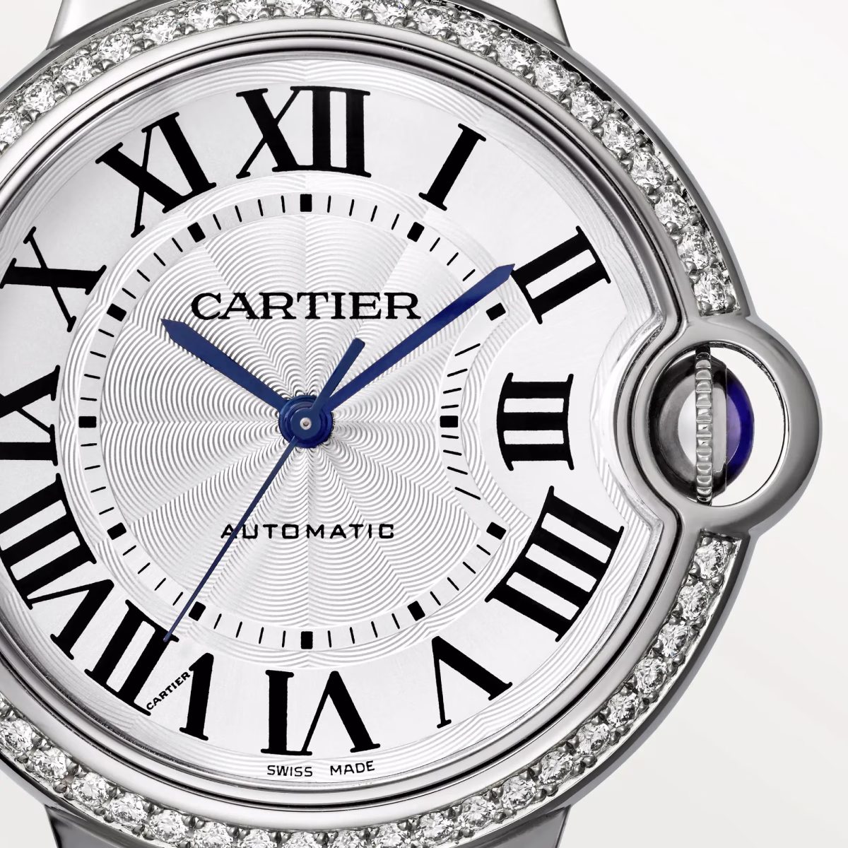 Cartier Ballon Bleu Bleu Silver Diamond 36mm W4BB0024 - Image 2