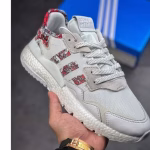 Adidas Originals Black and Red Pattern Retro Running Shoes