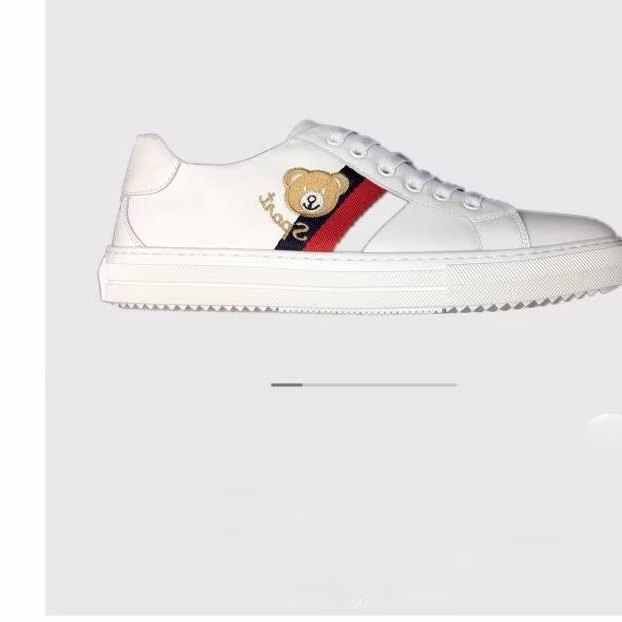 1 GUCCI Fine Pattern Casual White Sneakers - Image 1