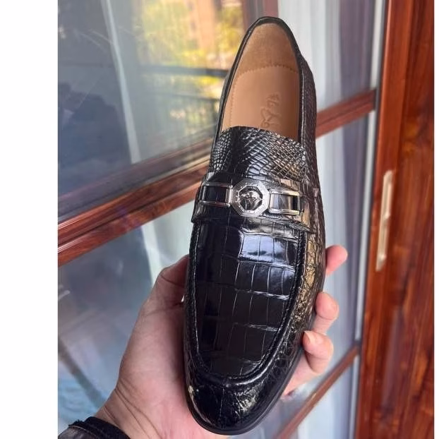 1 Stephen Thai water-dyed crocodile leather shoes - Image 1