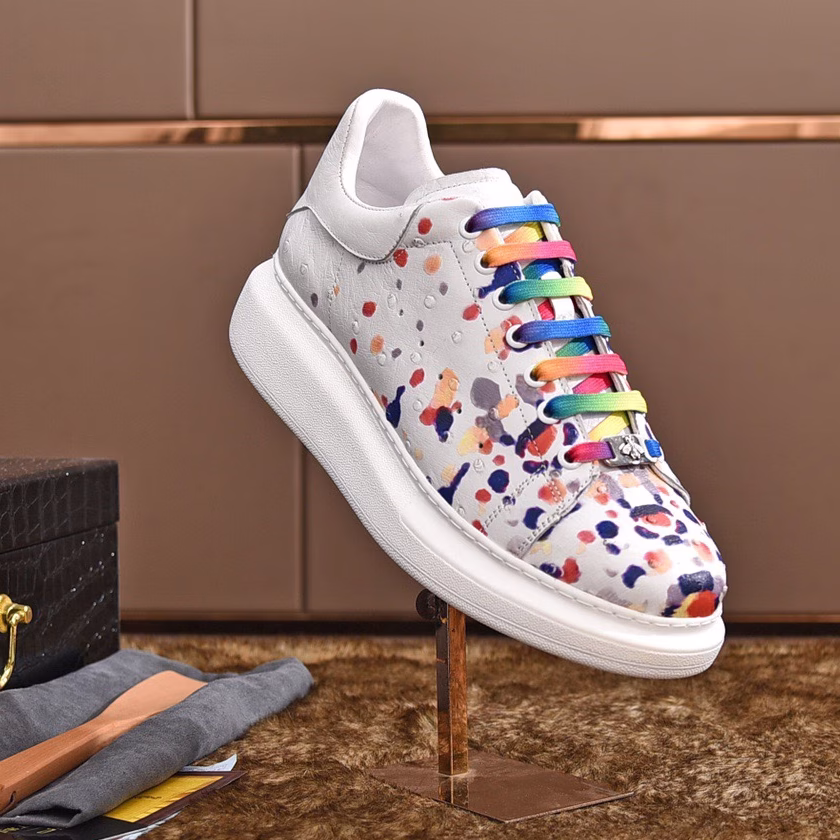 1 Gucci little bee painted handcrafted men's shoes - Image 1