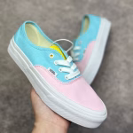 Vans New Arrival: Women's Canvas Shoes in Milk Blue and Lavender Color Blocking