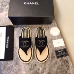 Chanel 2022 Spring-Summer New Double C Jute Rope Fisherman Thong Sandals