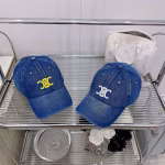 Celine Star Washed Denim Baseball Cap - Image 2