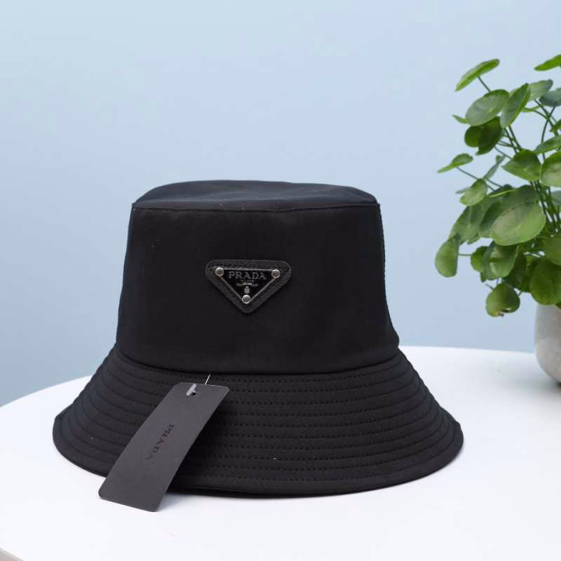 1 Prada New Bucket Hat with Triangle Logo - Image 1