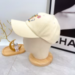 LV Louis Vuitton Embroidered Baseball Cap (Beige) - Image 5