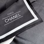 Chanel Classic Double C Portrait Twill Silk Square Scarf - Image 8