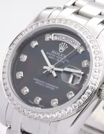 Replica Rolex Day-Date 36mm Black Dial 118346 - Image 3