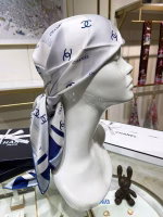 New Chanel original single striped silk square scarf - Image 8