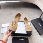 CHANEL Classic Spring/Summer Double C Buckle Pearl Camellia T-Strap Mary Jane Shoes - Image 4