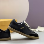 Fendi Couple's Low-Top Lace-Up Casual Shoes (Black) - Image 4