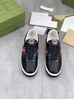 GUCCI High-Top Calfskin Perforated Series Casual Shoes - Image 2