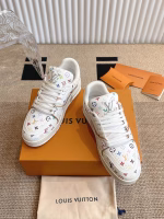 LV x Takashi Murakami Collaborative LV Trainer Sneakers - Image 2