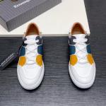 Zegna Smooth Leather Gradient Patchwork Low-Top Sneakers - Image 2