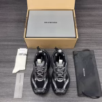 Balenciaga 6XL Round-Toe Lace-Up Low-Top Chunky Sneakers (Black) - Image 2