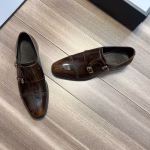 【Gucci】Gucci men's leather shoes in pearl-colored calfskin - Image 4