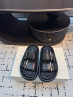 Alexander McQueen 2025 Early Spring New Platform Buckle Slide Sandals with Height Increasing Sole - Image 5