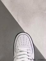 Nike All-White Air Force with Broken Swoosh Shoes - Image 6