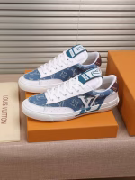 LV denim upper spliced logo sneakers - Image 3