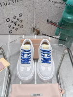 Miu Miu New American Retro Style Lace-Up Distressed Sneakers - Image 8