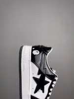 BAPE STA Low Classic Trendy Patent Leather Low-Top Fashion Sneakers - Image 4