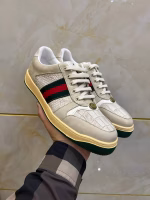 Gucci same-style men's skate shoes with crocodile belly Himalayan white leather - Image 2