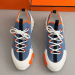 Hermès Knit Suede and Goatskin Slip-On Sneakers