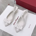 Ferragamo 2021 New Viva Collection Slingback Block Heel Sandals