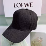 Loewe 2022 Spring Collection Black Embroidered Baseball Cap - Image 3