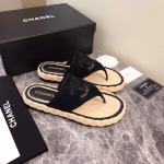 Chanel 2022 Spring-Summer New Double C Jute Rope Fisherman Thong Sandals - Image 6