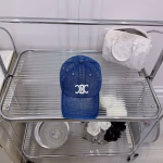 Celine Star Washed Denim Baseball Cap