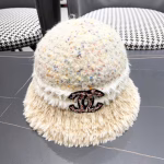 Chanel 2024 Autumn/Winter New Style Color - Blocked Plush Fisherman Hat - Image 3