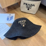 PRADA 2025 Summer Foldable Straw Hat - Image 7