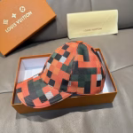 LV High-Quality Colorful Checkerboard Baseball Cap - Image 4
