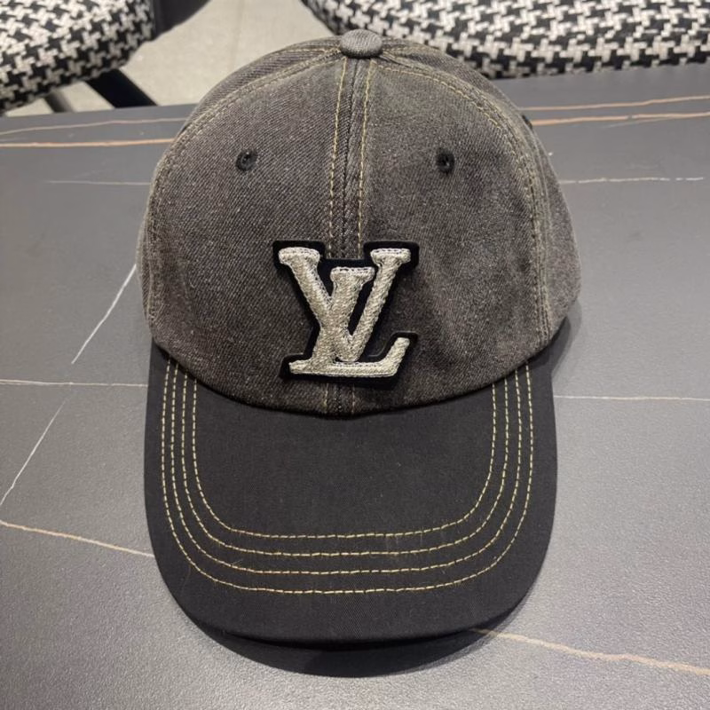 2 LV Louis Vuitton 2024 Pre-Spring New Denim Baseball Cap - Image 1