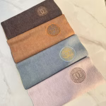 Chanel Gradient Color-Block Openwork Scarf with Double C Logo