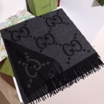 GUCCI Official Website Synchronized Style Large G Double-Sided Jacquard Fringed Scar