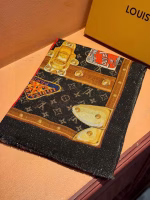 Louis Vuitton (LV) 2023 New Silver Thread Printed Cashmere Long Scarf - Image 3