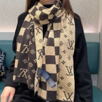 LV Louis Vuitton 100% Imported Knitted Cashmere Scarf - Image 4