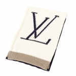 LV Louis Vuitton Cable Letter Knit Scarf - Image 4