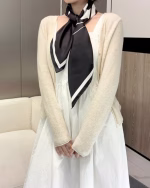 Chanel Classic Double C Portrait Twill Silk Square Scarf - Image 10