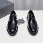 Zegna Men's Business Brogue Leather Shoes - Image 2