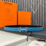 Hermès Metal Buckle Belt with Reversible Swift & Epsom Calfskin Leather - Image 4