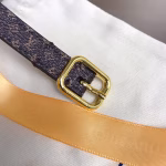 Daigou-sourced authentic grade LV women's Iconic belt with a pinky-width design - Image 2