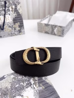 Dior Reversible Top-Grain Lychee-Patterned Calfskin Belt - Image 2