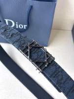 DIOR 3.5cm Width Stainless Steel Buckle Belt - Image 7