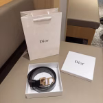 Dior CD Rotating Lychee-Patterned Women's Belt