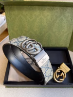 Gucci New Style Genuine Leather Double-Buckle Two-End Gift Box Belt - Image 3