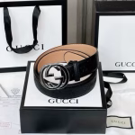 GUCCI All-Over Double G Embossed Belt